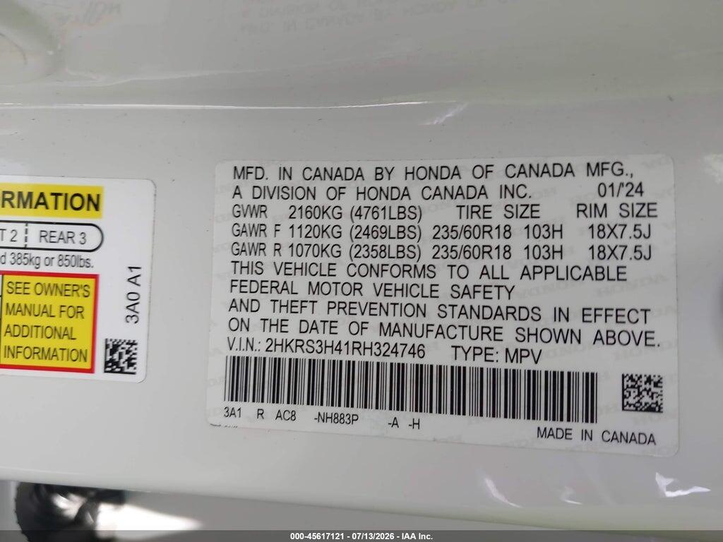 2HKRS3H41RH324746 2024 HONDA CR-V photo no. 9