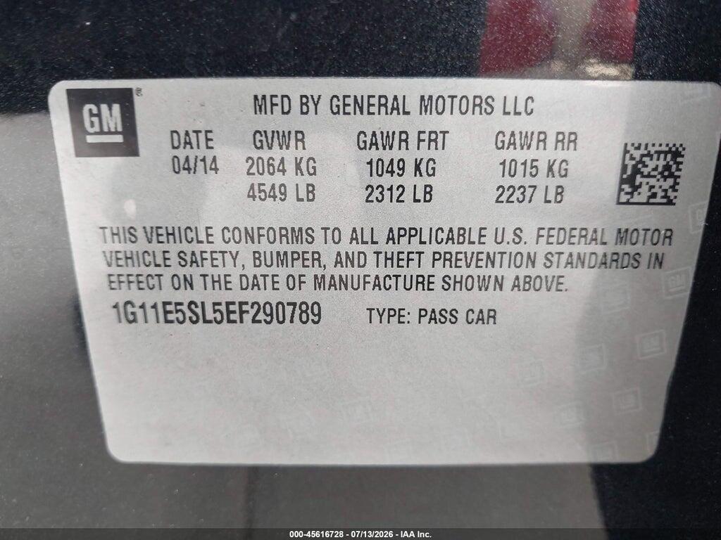 1G11E5SL5EF290789 2014 CHEVROLET MALIBU photo no. 9