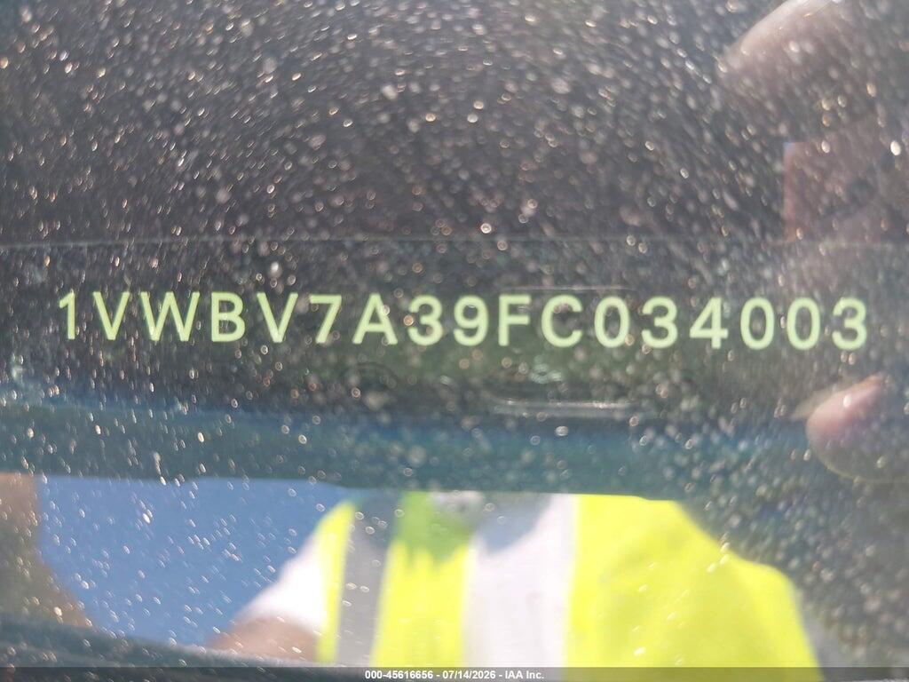 1VWBV7A39FC034003 2015 VOLKSWAGEN PASSAT photo no. 9