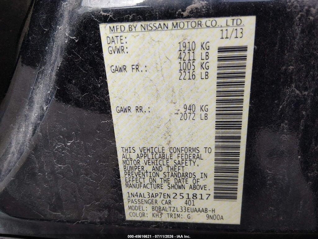 1N4AL3AP7EN251817 2014 NISSAN ALTIMA photo no. 9