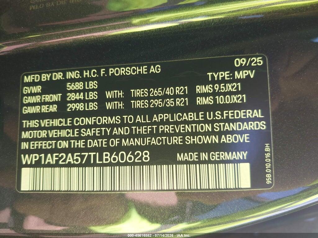 WP1AF2A57TLB60628 2026 PORSCHE MACAN photo no. 9