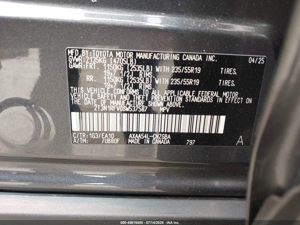 2T3N1RFV0SW537587 2025 TOYOTA RAV4 photo no. 9