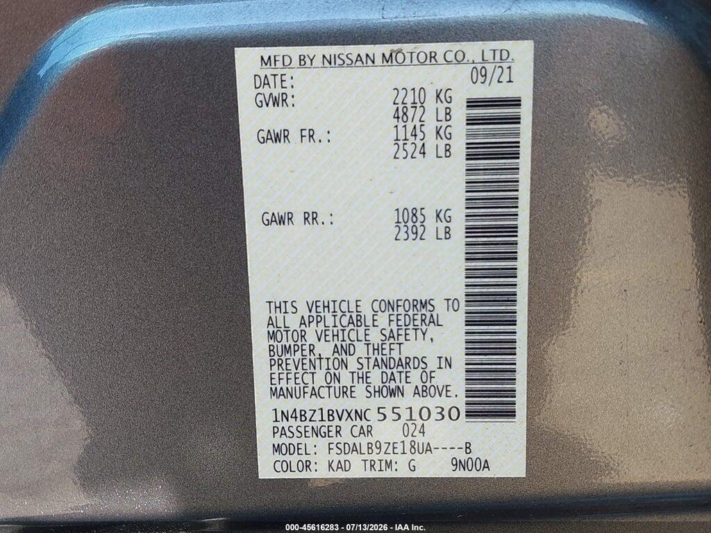 1N4BZ1BVXNC551030 2022 NISSAN LEAF photo no. 9