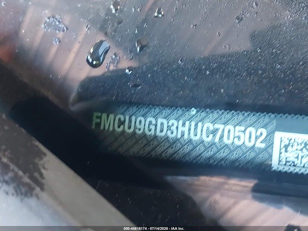 1FMCU9GD3HUC70502 2017 FORD ESCAPE photo no. 9