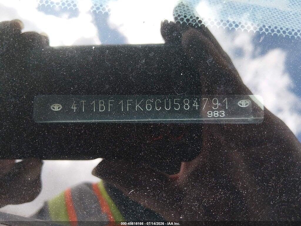 4T1BF1FK6CU584791 2012 TOYOTA CAMRY photo no. 12