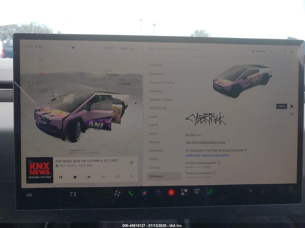 7G2CEHED3SA073449 2025 TESLA CYBERTRUCK photo no. 7