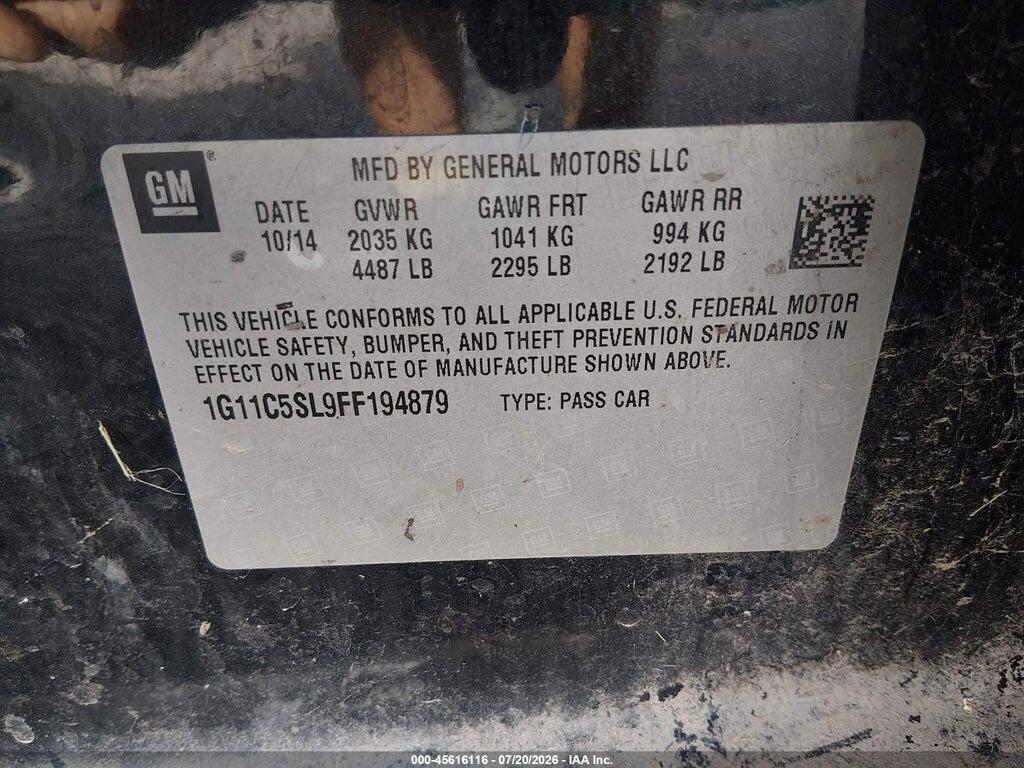 1G11C5SL9FF194879 2015 CHEVROLET MALIBU photo no. 9