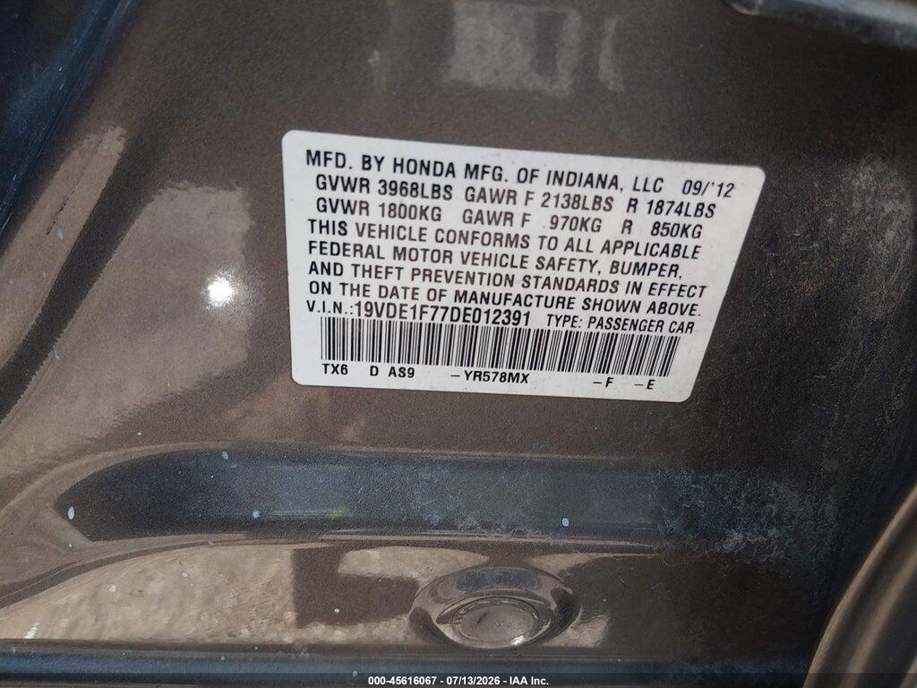 19VDE1F77DE012391 2013 ACURA ILX photo no. 9
