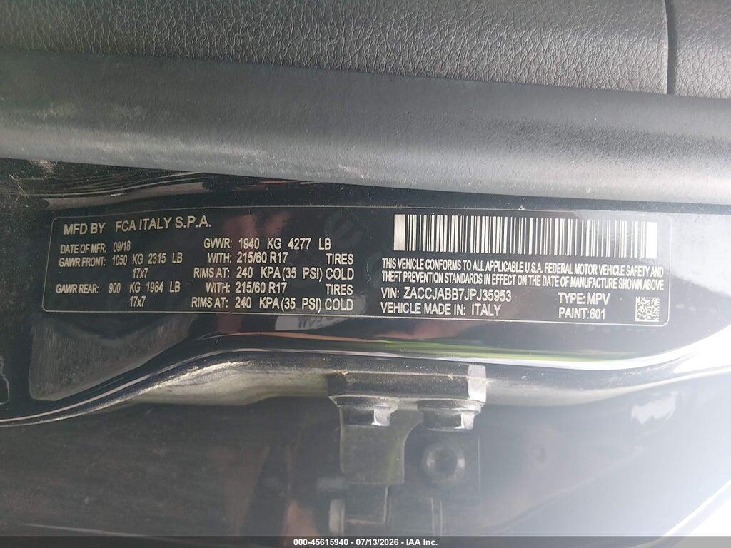ZACCJABB7JPJ35953 2018 JEEP RENEGADE photo no. 9