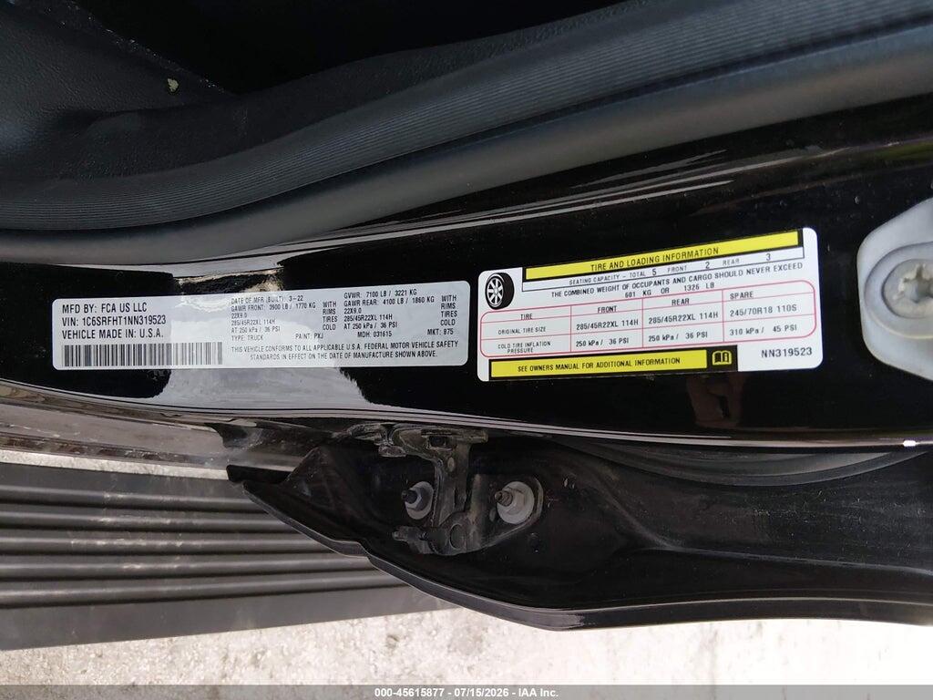 1C6SRFHT1NN319523 2022 RAM 1500 photo no. 9