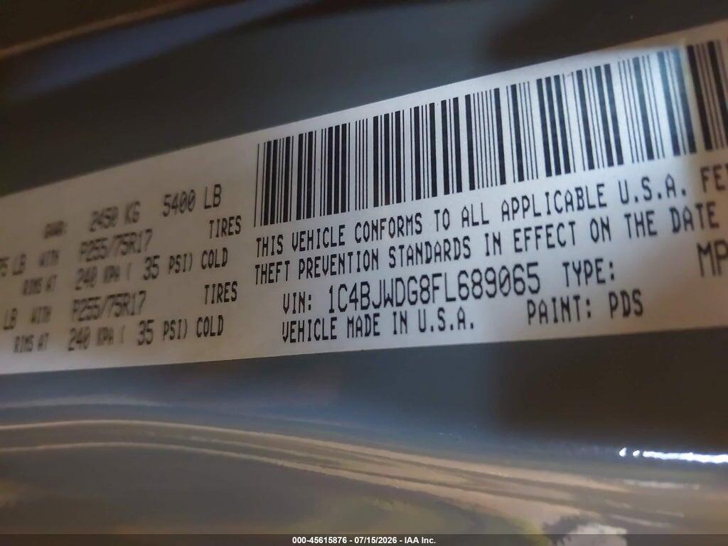 1C4BJWDG8FL689065 2015 JEEP WRANGLER UNLIMITED photo no. 9