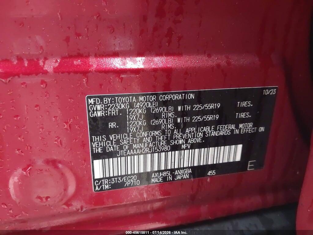 JTEAAAAH2RJ153980 2024 TOYOTA VENZA photo no. 9