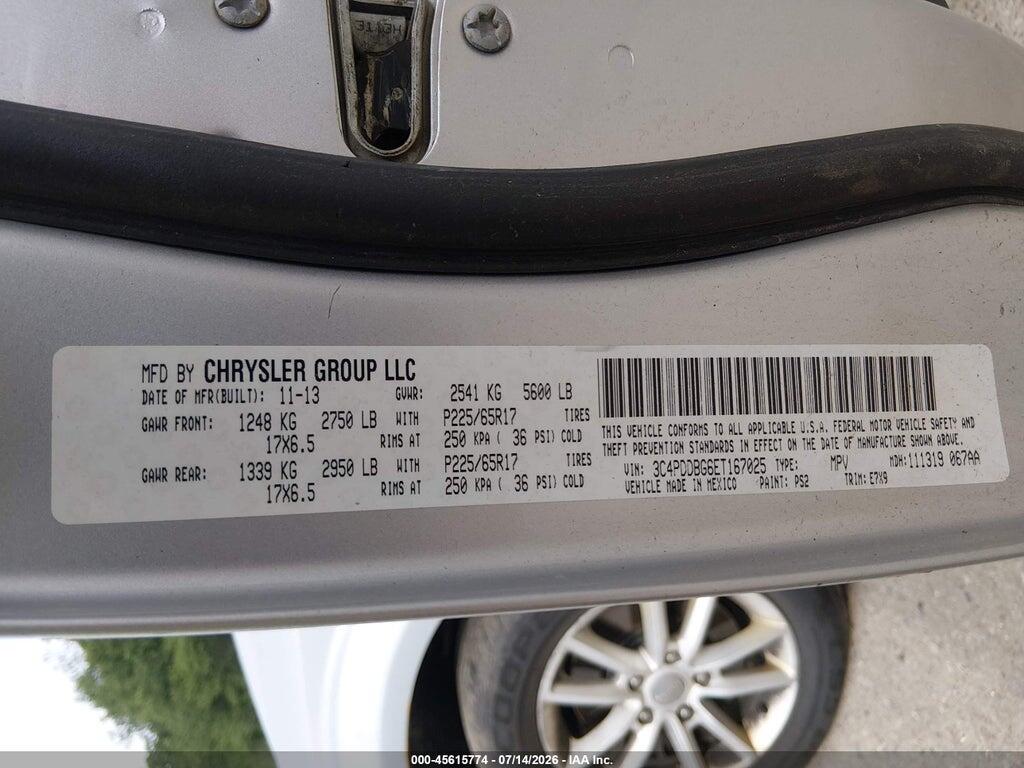 3C4PDDBG6ET167025 2014 DODGE JOURNEY photo no. 9
