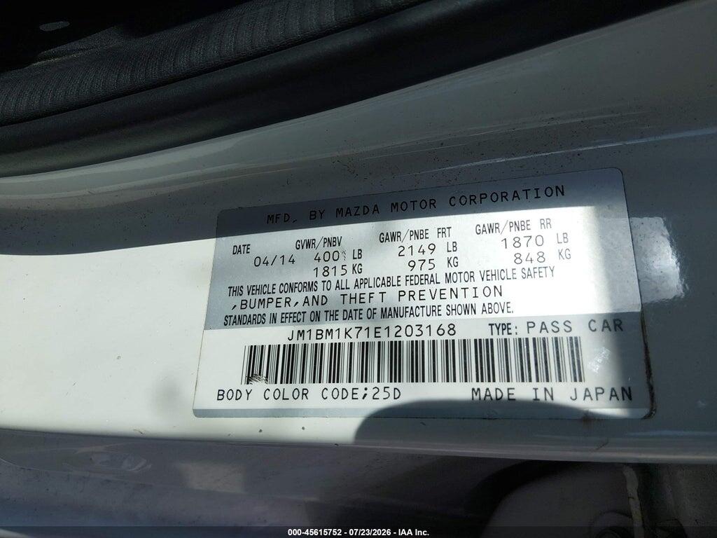 JM1BM1K71E1203168 2014 MAZDA MAZDA3 photo no. 9
