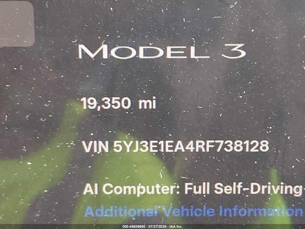 5YJ3E1EA4RF738128 2024 TESLA MODEL 3 photo no. 7