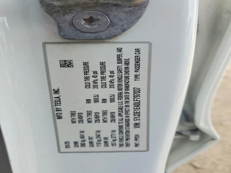 5YJ3E1EA0LF797037 2020 TESLA MODEL 3 photo no. 12