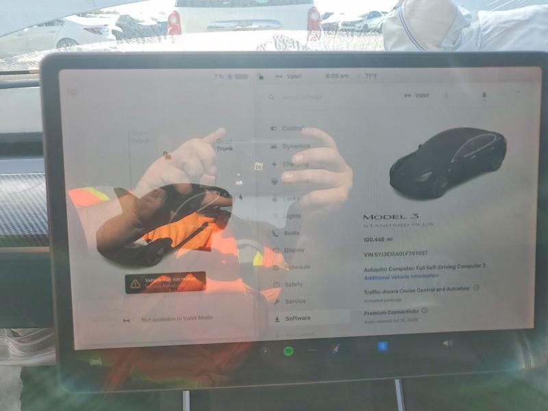5YJ3E1EA0LF797037 2020 TESLA MODEL 3 photo no. 9