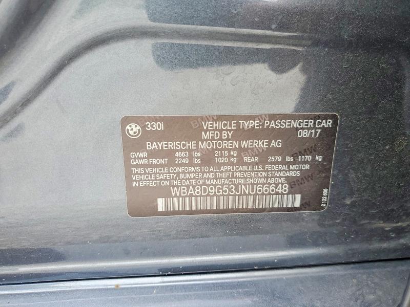 WBA8D9G53JNU66648 2018 BMW 330 photo no. 12