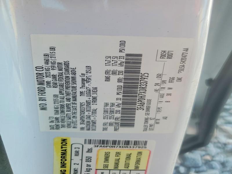 3FA6P0H7XDR337925 2013 FORD FUSION photo no. 12