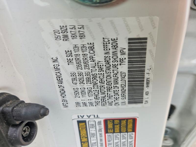 5J6RW2H52LL014237 2020 HONDA CR-V photo no. 12