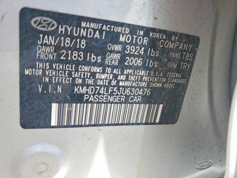 2018 HYUNDAI ELANTRA SE — Фото 12 из 12