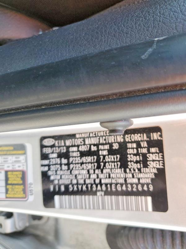 5XYKT3A61EG432649 2014 KIA SORENTO photo no. 12
