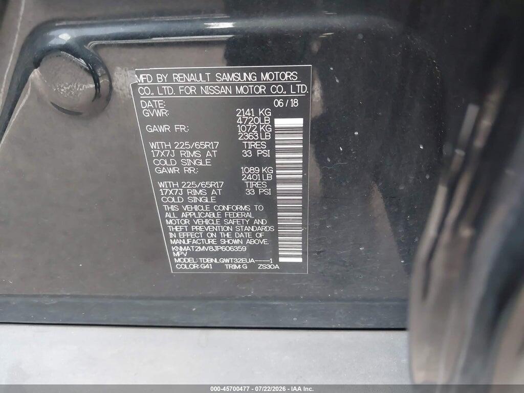 KNMAT2MV8JP606359 2018 NISSAN ROGUE photo no. 9