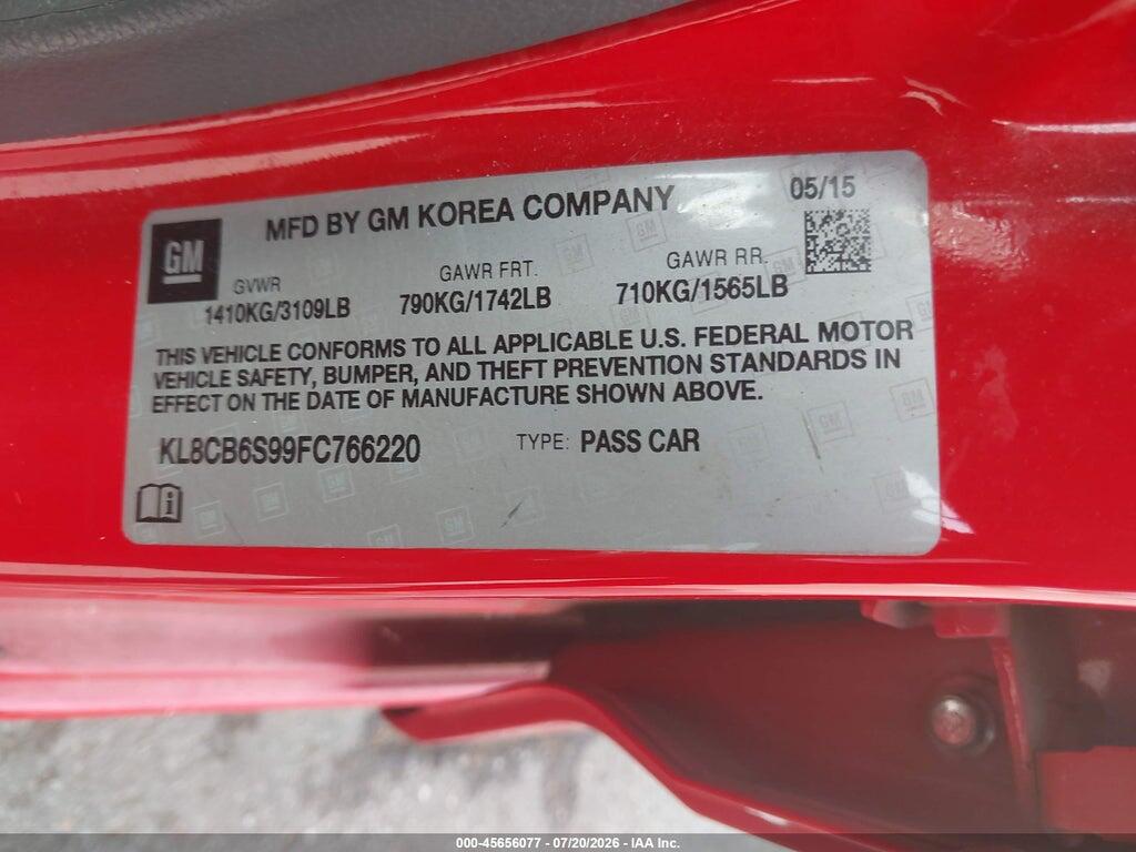 KL8CB6S99FC766220 2015 CHEVROLET SPARK photo no. 9