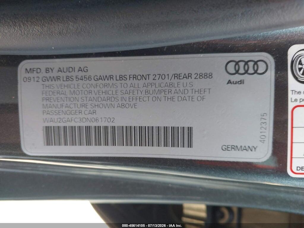 WAU2GAFC3DN061702 2013 AUDI A7 photo no. 9