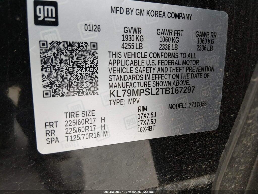 KL79MPSL2TB167297 2026 CHEVROLET TRAILBLAZER photo no. 9