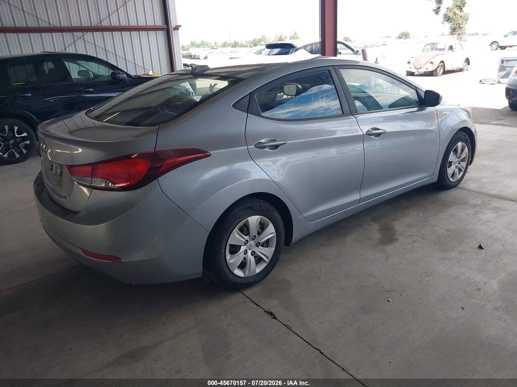 5NPDH4AEXGH672995 2016 HYUNDAI ELANTRA photo no. 4