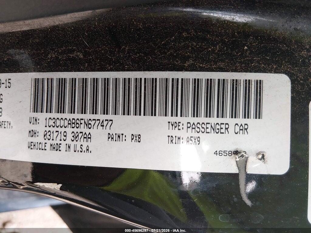 1C3CCCAB6FN677477 2015 CHRYSLER 200 photo no. 9