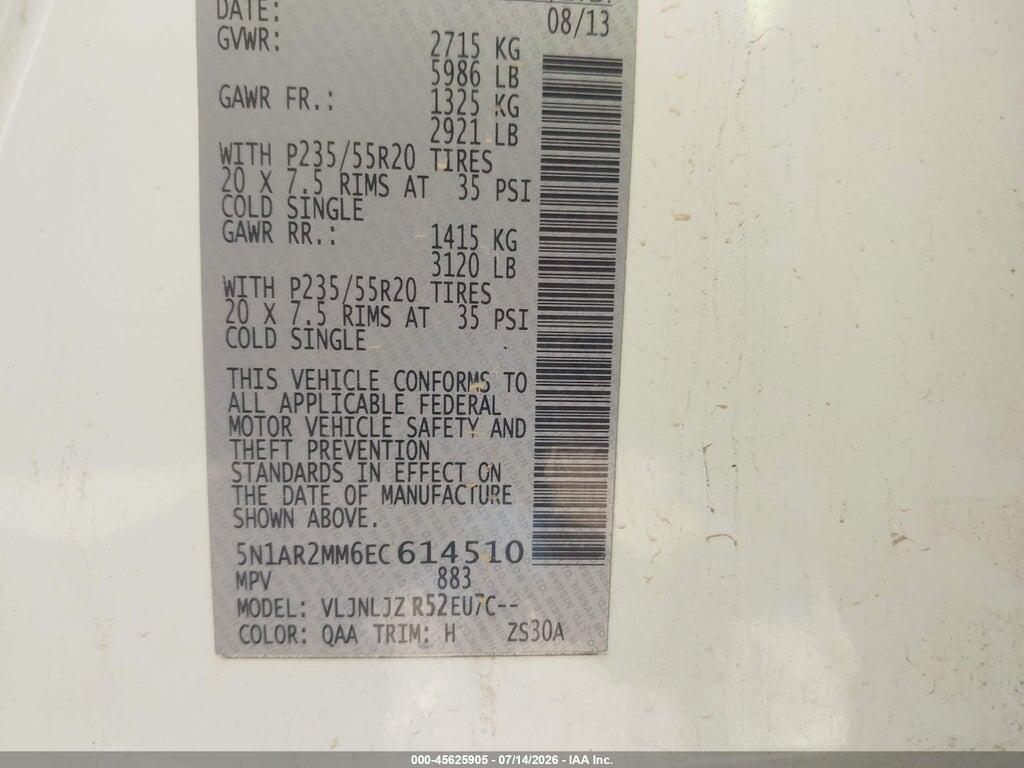 5N1AR2MM6EC614510 2014 NISSAN PATHFINDER photo no. 9