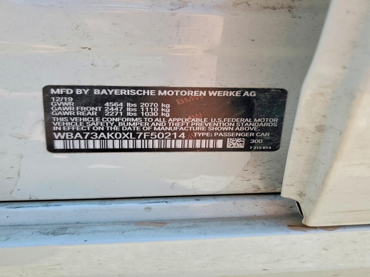 WBA73AK0XL7F50214 2020 BMW 228XI photo no. 12