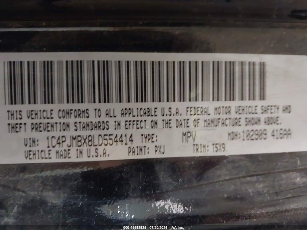 1C4PJMBX8LD554414 2020 JEEP CHEROKEE photo no. 9