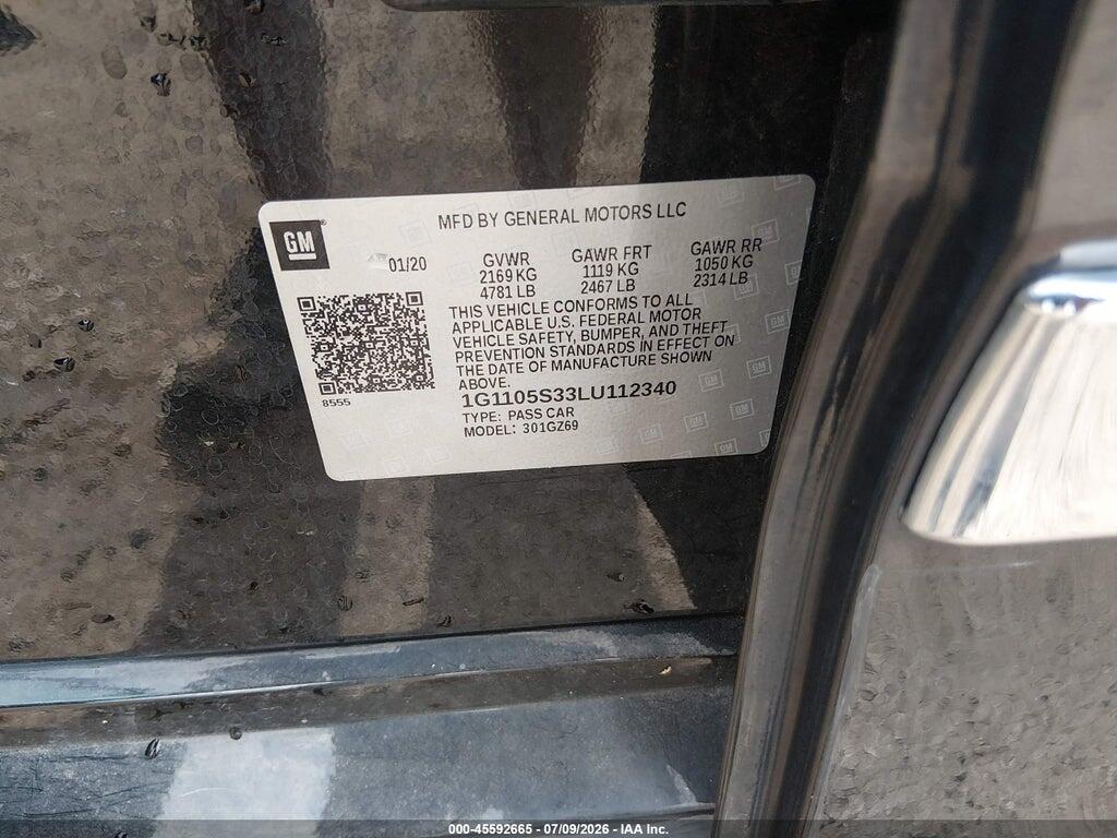 1G1105S33LU112340 2020 CHEVROLET IMPALA photo no. 9