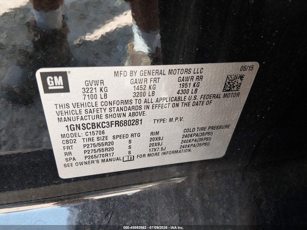 1GNSCBKC3FR680281 2015 CHEVROLET TAHOE photo no. 9