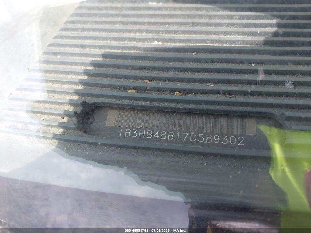 1B3HB48B17D589302 2007 DODGE CALIBER photo no. 9