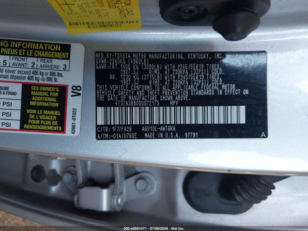 4T3ZA3BB0DU072175 2013 TOYOTA VENZA photo no. 9