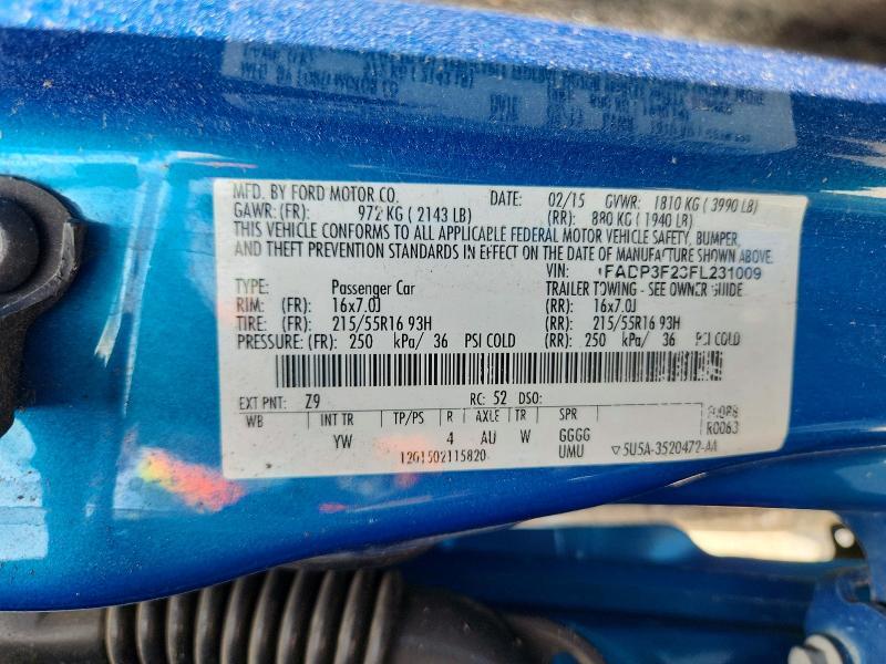 1FADP3F23FL231009 2015 FORD FOCUS photo no. 12