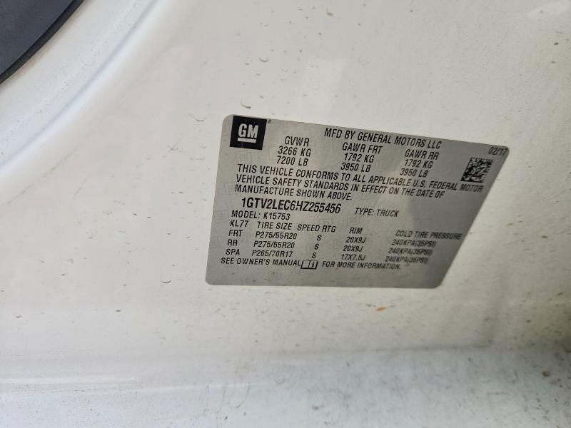 1GTV2LEC6HZ255456 2017 GMC SIERRA photo no. 12