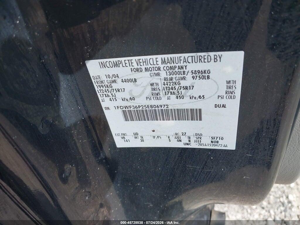1FDWF36P25EB06972 2005 FORD F-350 photo no. 8