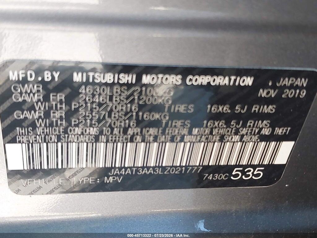 JA4AT3AA3LZ021777 2020 MITSUBISHI ECLIPSE CROSS photo no. 9