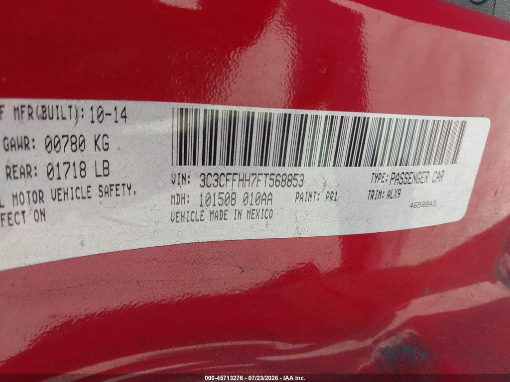 3C3CFFHH7FT568853 2015 FIAT 500 photo no. 9