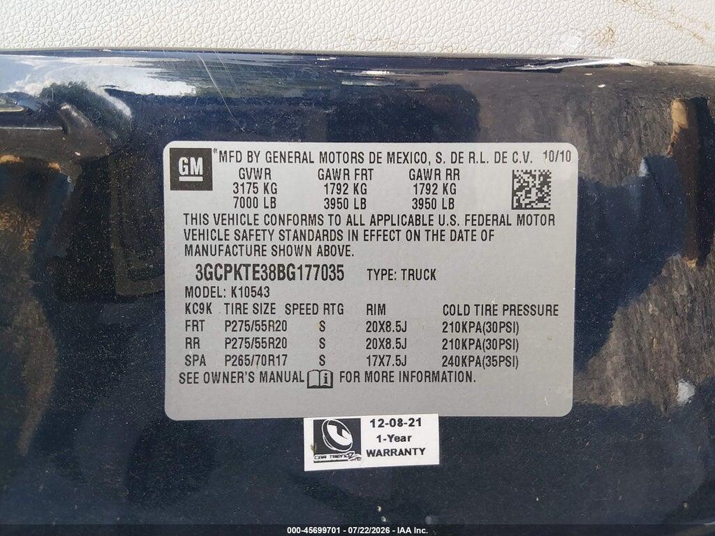 3GCPKTE38BG177035 2011 CHEVROLET SILVERADO 1500 photo no. 9