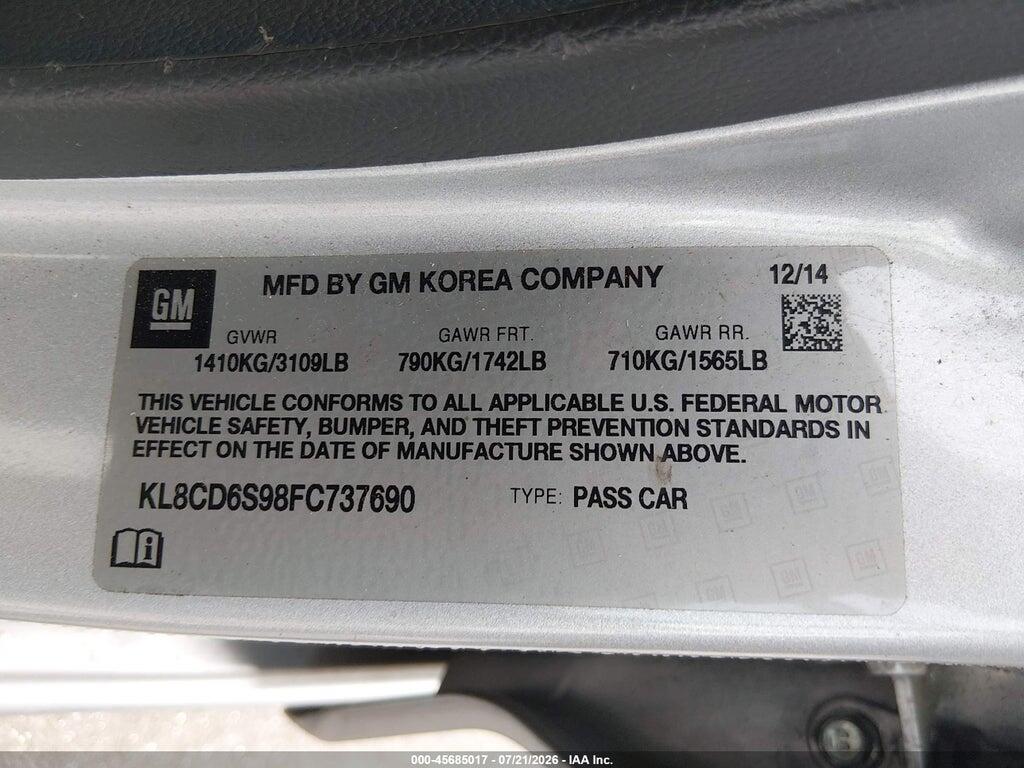 KL8CD6S98FC737690 2015 CHEVROLET SPARK photo no. 9