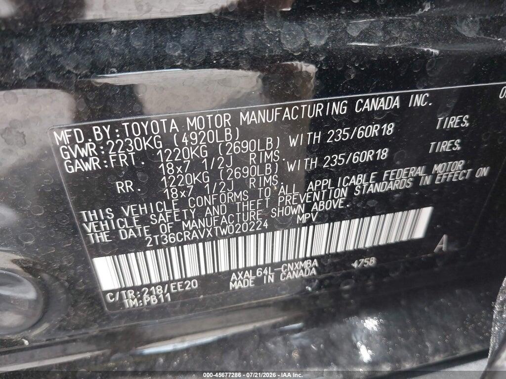 2T36CRAVXTW020224 2026 TOYOTA RAV4 photo no. 9