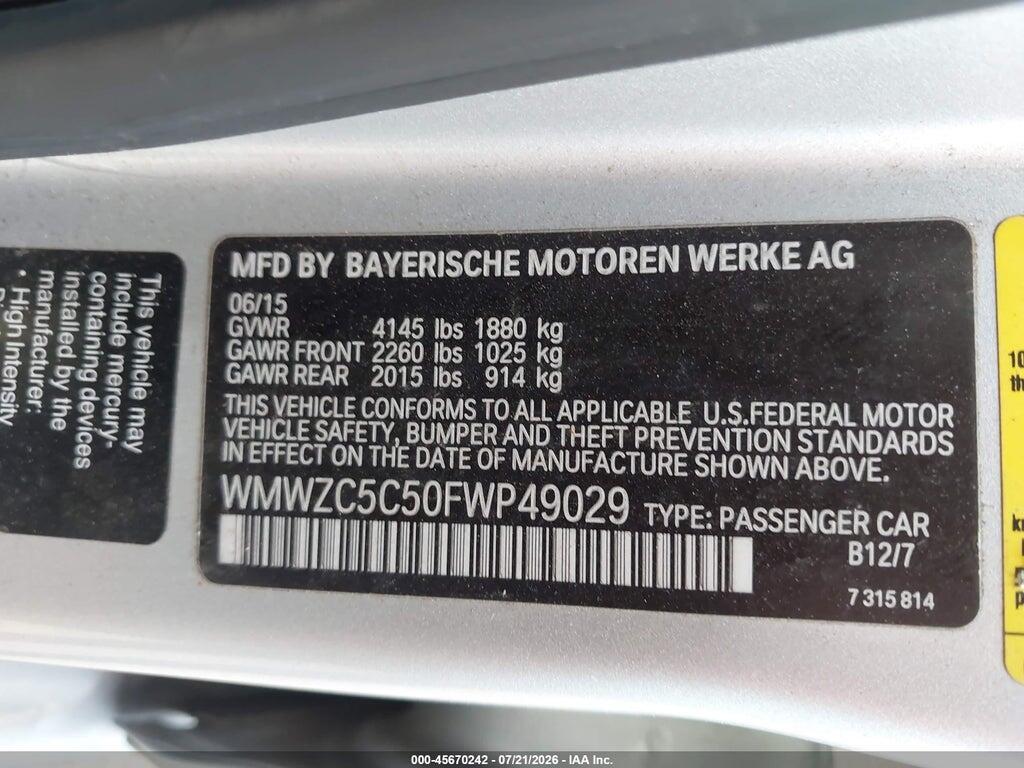 WMWZC5C50FWP49029 2015 MINI COUNTRYMAN photo no. 9