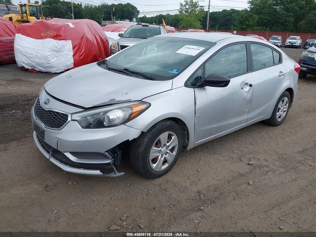 KNAFK4A63G5527412 2016 KIA FORTE photo no. 2