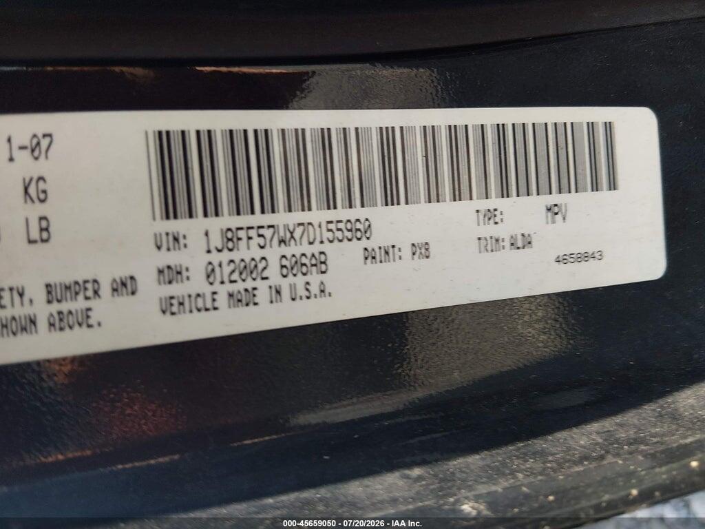 1J8FF57WX7D155960 2007 JEEP COMPASS photo no. 9